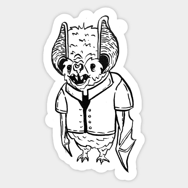 Bat (His Name is Burt) Sticker by apokatastasis